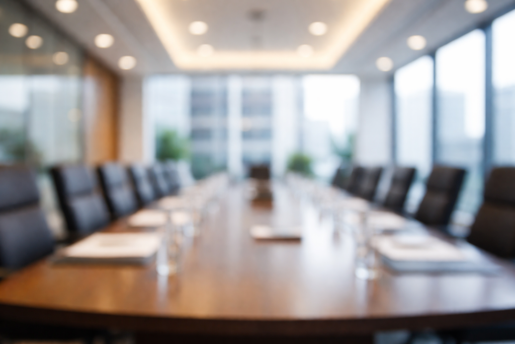 blurred boardroom